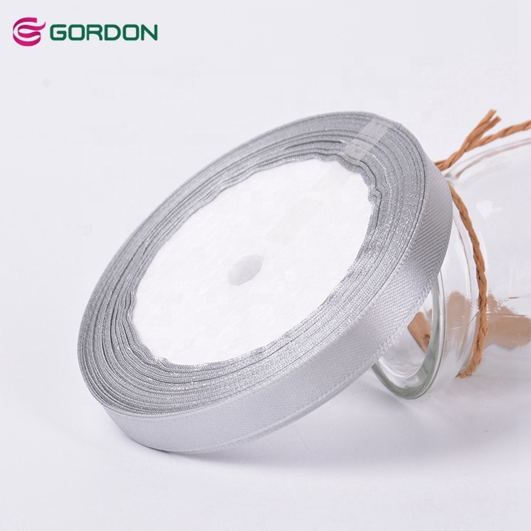 Wholesale satin ribbon coloured cintas ribbon 100% polyester different types of ribbons for sale  with foam core