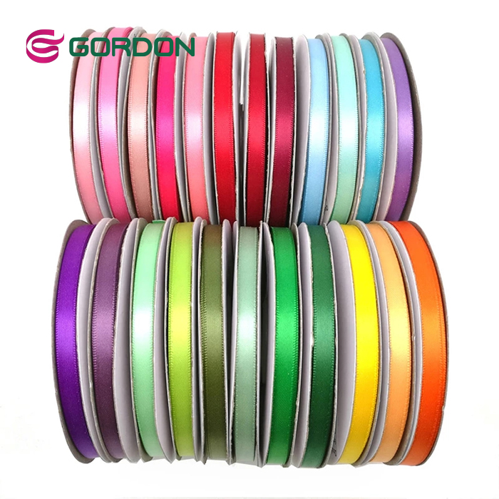 available single faced 1/4 inch 6mm satin ribbon