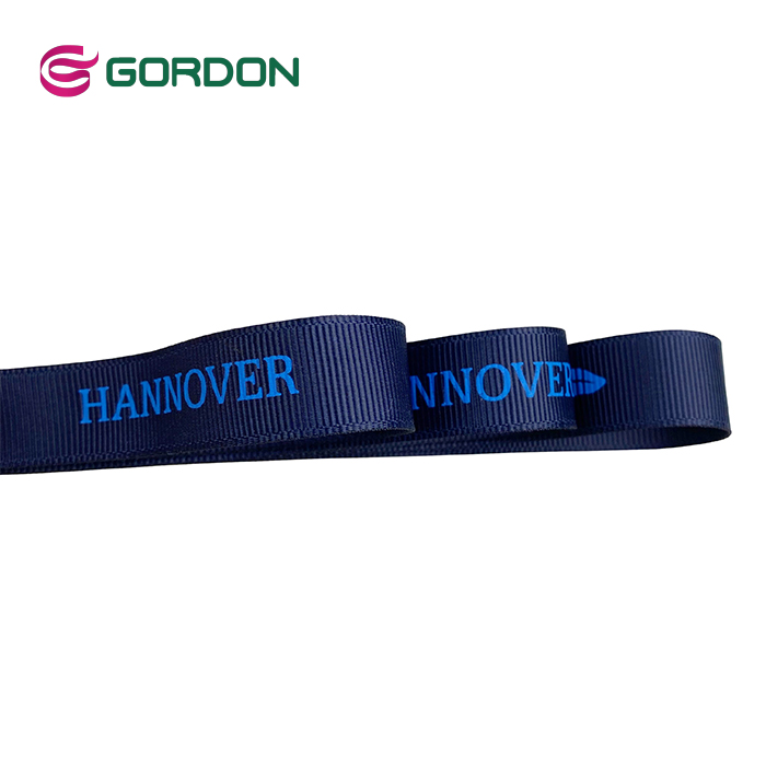 china wholesale custom printed logo grosgrain ribbon