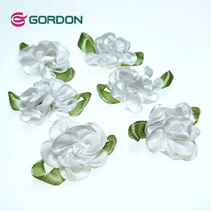 garment accessory ribbon flower,custom ribbon flower for clothing product