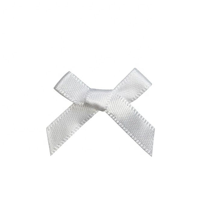 garment use white satin ribbon bow