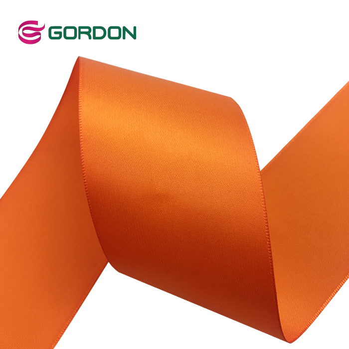 gordon ribbons factory supplier high quality single face satin ribbon 38mm
