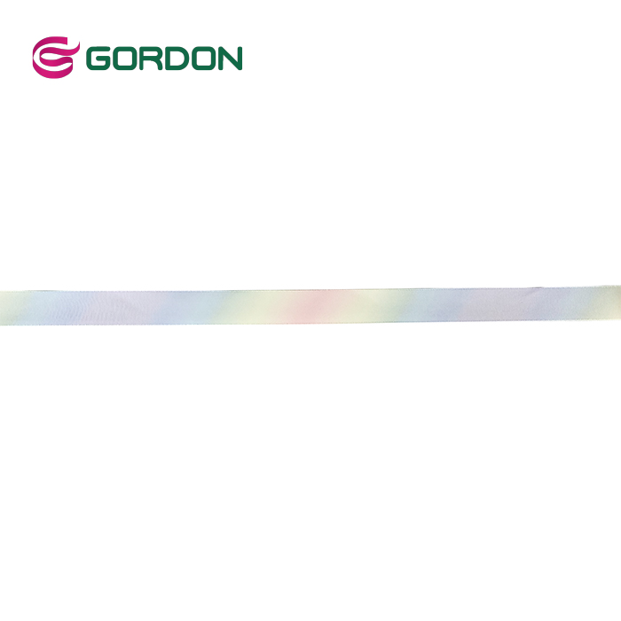 gordon ribbons heat transfer print rainbow on satin ribbon