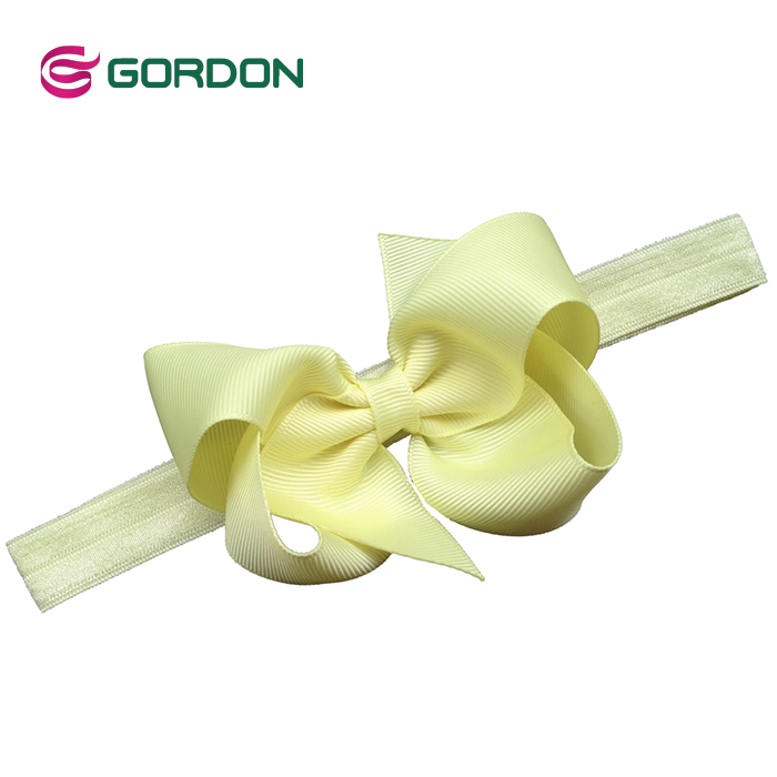 grosgrain ribbon bow baby elastic hair band