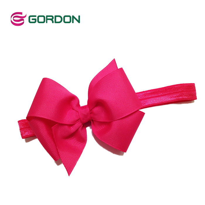 grosgrain ribbon bow baby elastic hair band