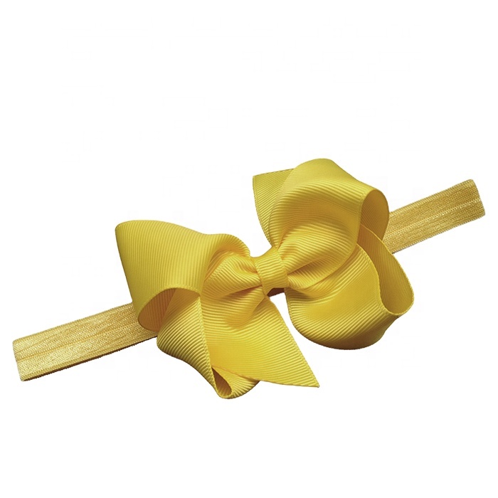 grosgrain ribbon bow baby elastic hair band