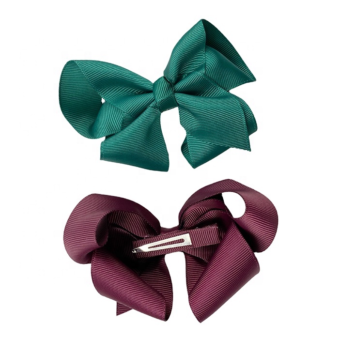 grosgrain ribbon bow hair clips for baby girl