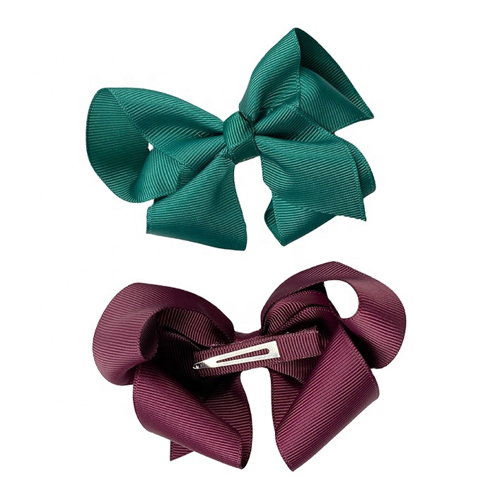 grosgrain ribbon bow hair clips for baby girl