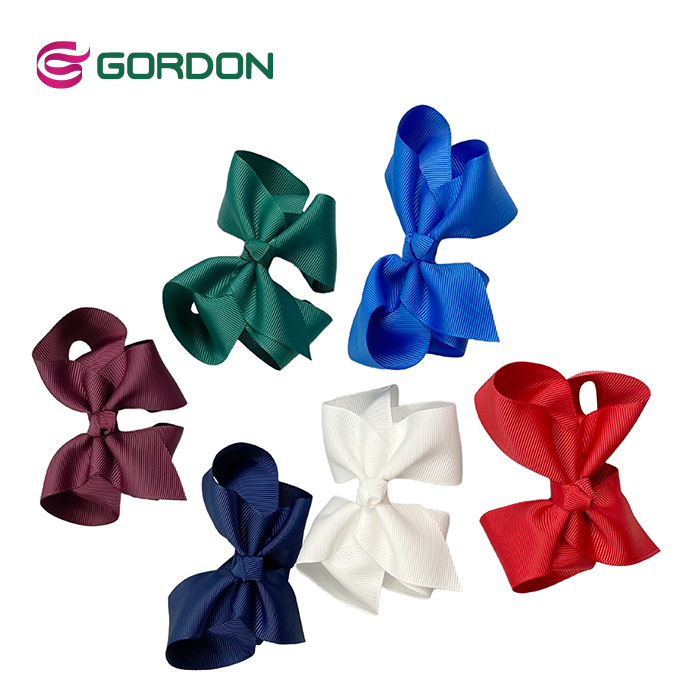 grosgrain ribbon bow hair clips for baby girl