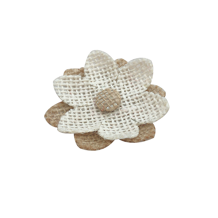 handmade ribbon flower 6cm diameter decorative burlap flower