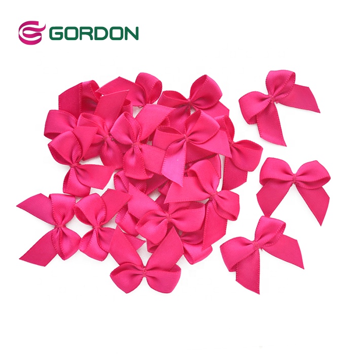 new fancy pink mini twist bow tie/polyester satin ribbon bow/pre-made ribbon bow new fancy pink mini twist bow tie/polyester satin ribbon bow/pre-made ribbon bow