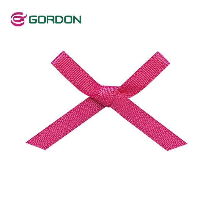 new fancy pink mini twist bow tie/polyester satin ribbon bow/pre-made ribbon bow new fancy pink mini twist bow tie/polyester satin ribbon bow/pre-made ribbon bow