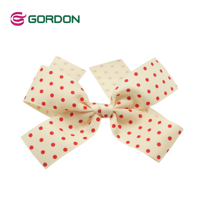 polka dot grosgrain packing ribbon bow for gift