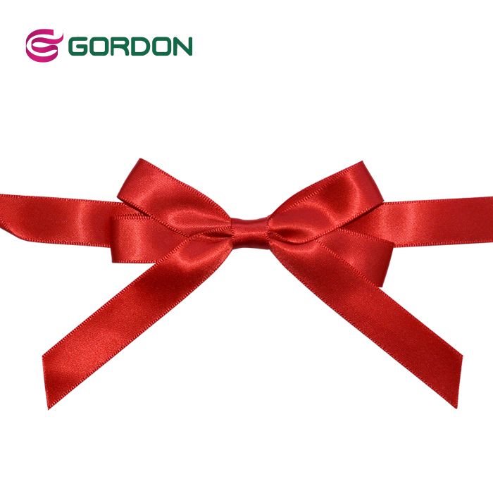 pre tied satin ribbon bow for gift box