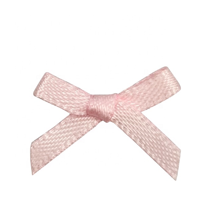 rose pink satin ribbon mini bow