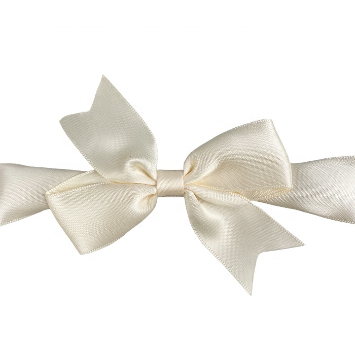 satin ribbon bow with elastic loop for gift box