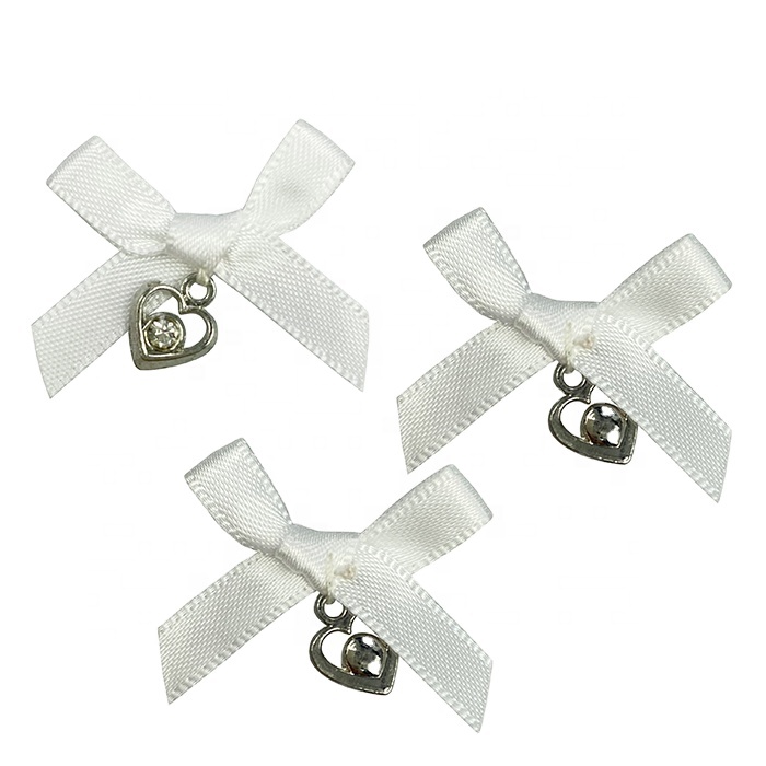 satin ribbon bow with pearl for lingerie