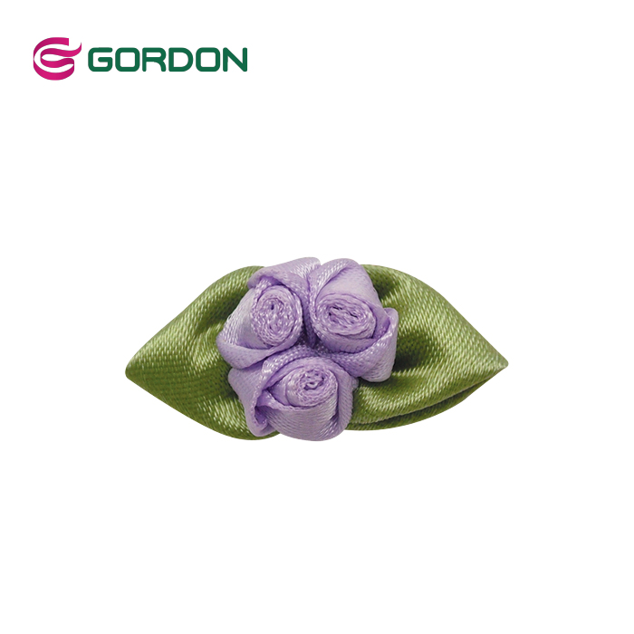 satin ribbon roses flower for wedding decoration