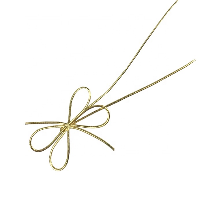 silver ribbon gift bow, gold & silver elastic ribbon loop packing bow