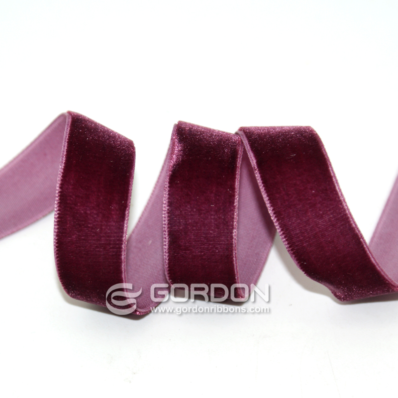solid color single side velvet ribbon wholesale