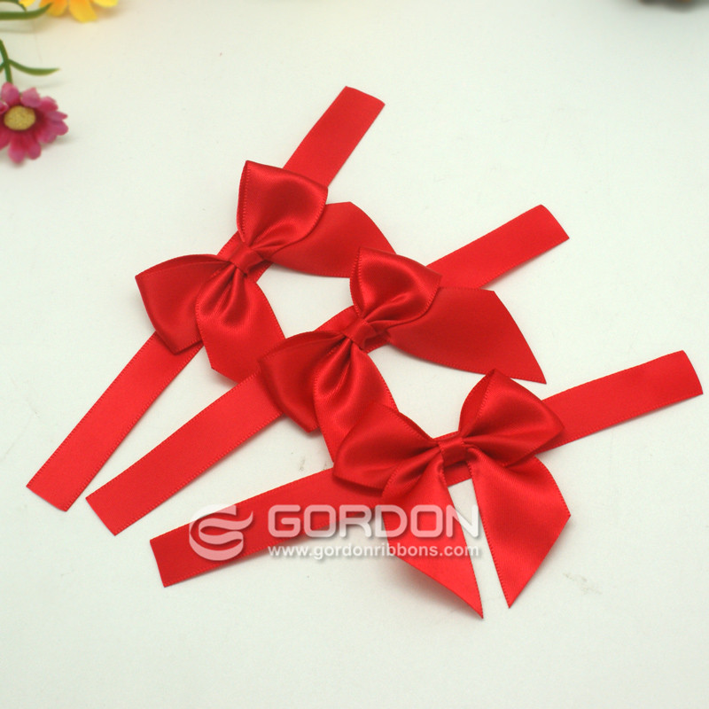ties and bows for gifts,pretied ribbon bow with elastic