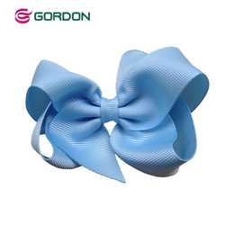 wholesale selling custom kids handmade school big hair bow material with clips