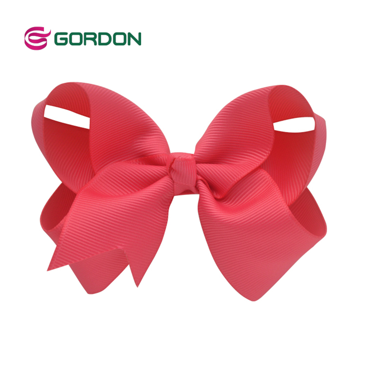 wholesale selling custom kids handmade school big hair bow material with clips