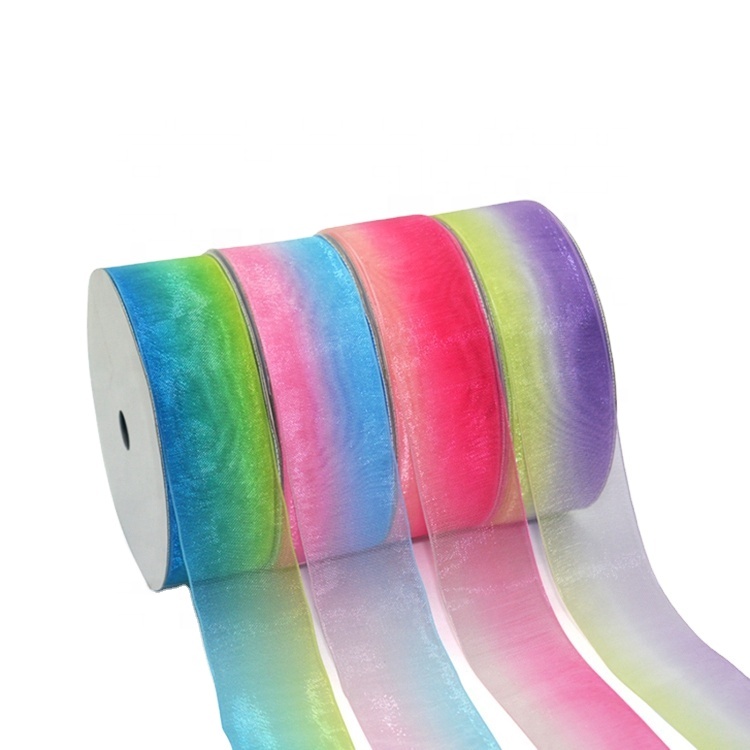 wire edge organza ribbon sheer ribbon used for decoration