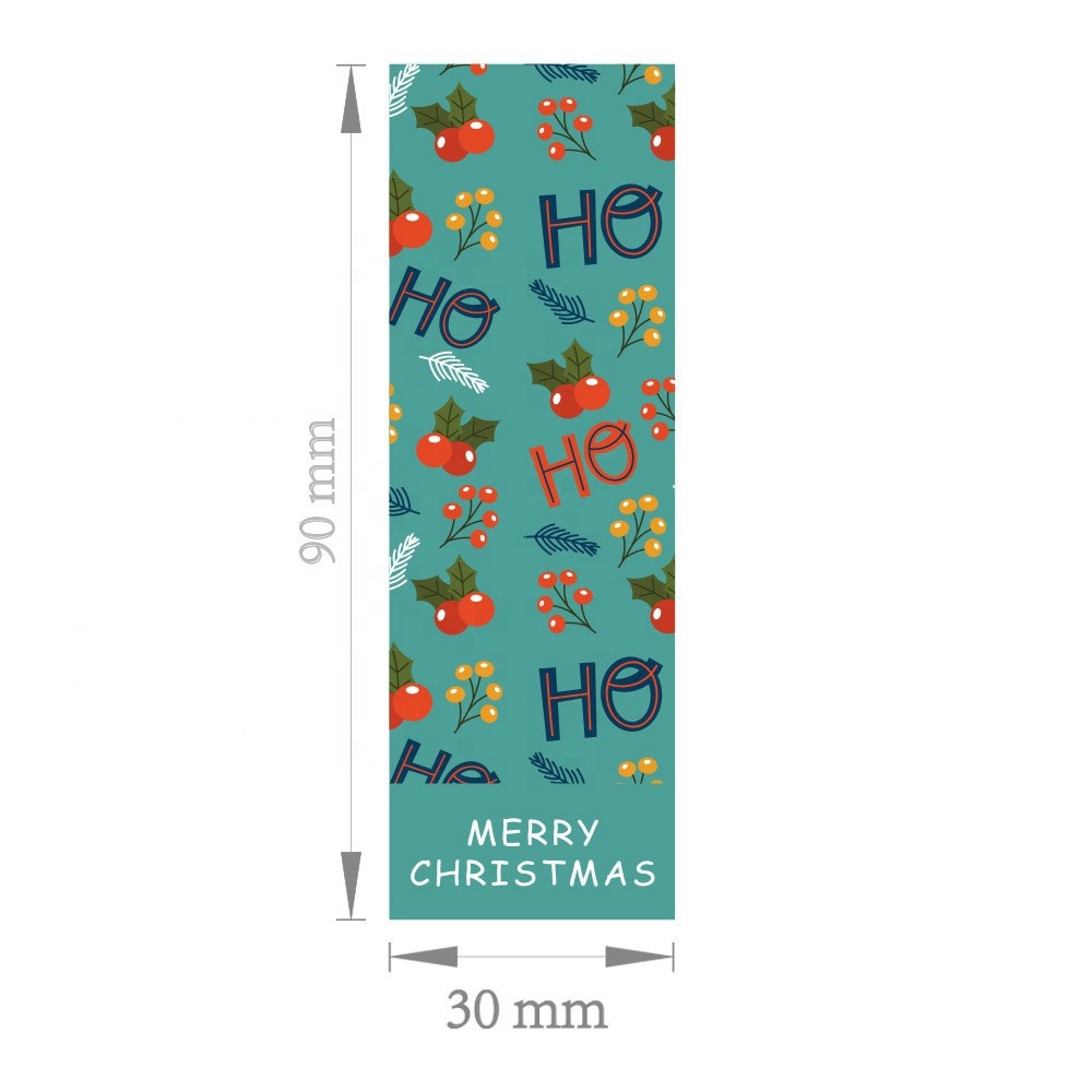 Gordon Ribbon wholesale spot Christmas 3 rectangular waterproof sticker gift box sealed sticker label packaging supplies