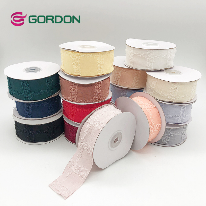 Gordon Ribbons Cut Edge Christmas Fabric Ribbons Roll For Gift Wrapping Hair Craft Accessories Making