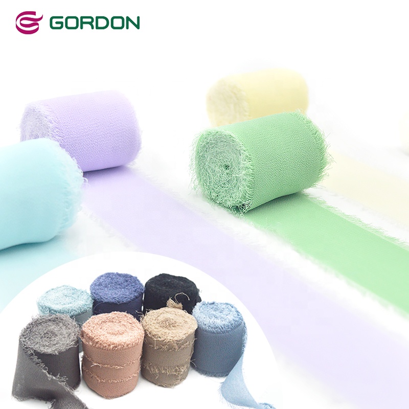 Gordon Ribbons Factory Fray Edge  Ribbon For Handmade Craft  Gift Packing Box Decoration Hair Bow Accessories Christmas Deco