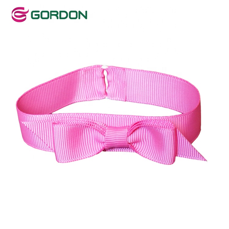 Gordon Ribbons Grosgrain Ribbon Bow Box Tie With Gold 3D Printed Custom Logo For Box Packing Decoration Stock Colors