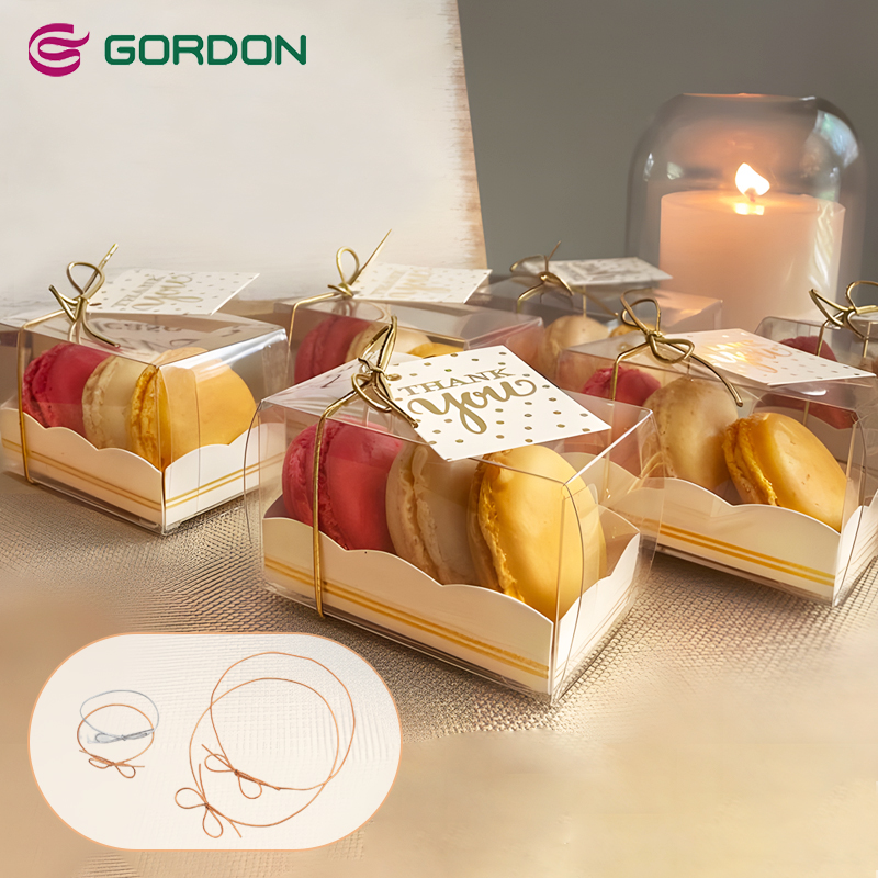 Gordon Ribbons Pre-Tied Bows Made From Gold Metallic Round Elastic For Jewelry Boxes