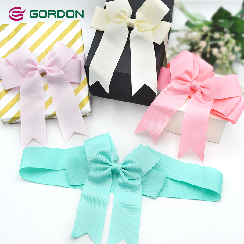 Gordon Ribbons Pre tied Elastic Gift Wrap Satin Ribbon Bow