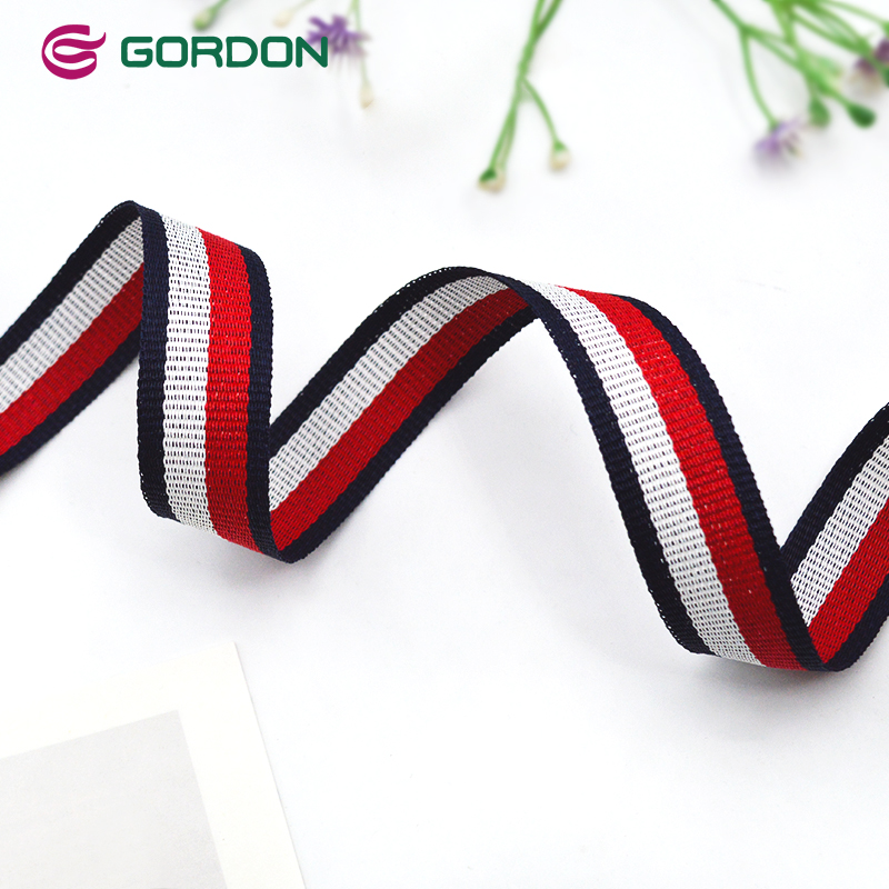 Gordon Ribbons Factory Eco-Friendly Colorful Stripe Paper Ribbon for Gift Bags Packing Florist Ribbon Printed Custom Logo Ruban