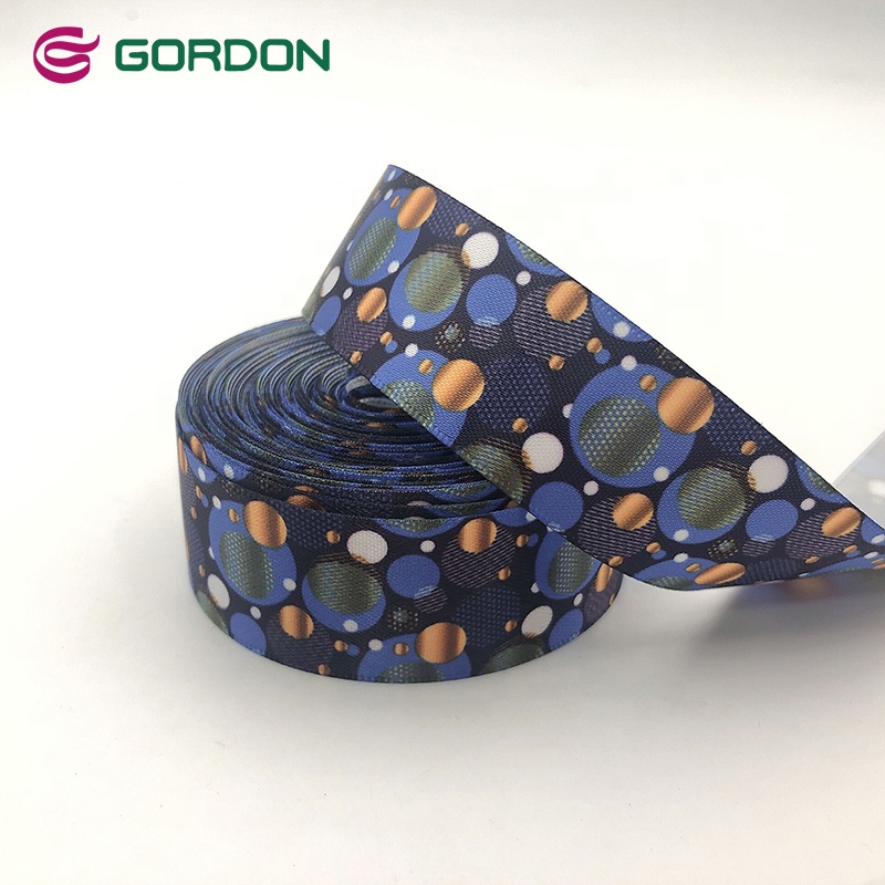 Gordon Ribbons 1 Inch Customized Logo Price Satin Ribbon Thermal Sublimation Printing For Decoration