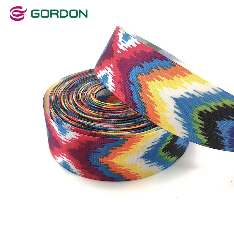 Gordon Ribbons Double Face Satin Brand Logo Name Printed Ribbon For Jewelry Flower Gift Box Wrapping Ribbon