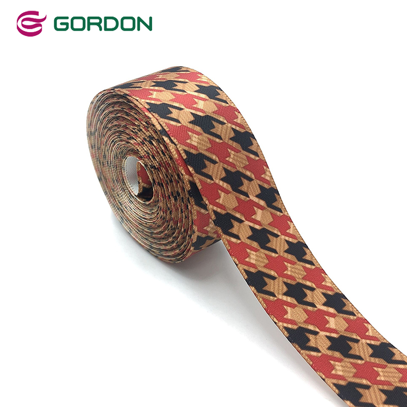 Gordon Ribbons Double Face Satin Brand Logo Name Printed Ribbon For Jewelry Flower Gift Box Wrapping Ribbon