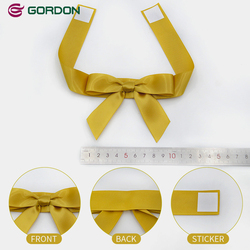 Gordon Ribbons Satin Tie Packing Ribbon Gift Bows With Elastic Loop High Quality Self Adhesive Ribbon Bow