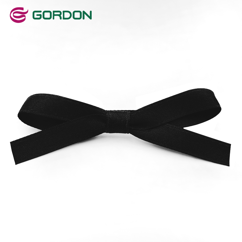 Gordon Ribbons Black Gift Ribbons Bow With Elastic Band Ribbon Metal Clip Hair Tie For Baby Girl Hair Decoration Accessory