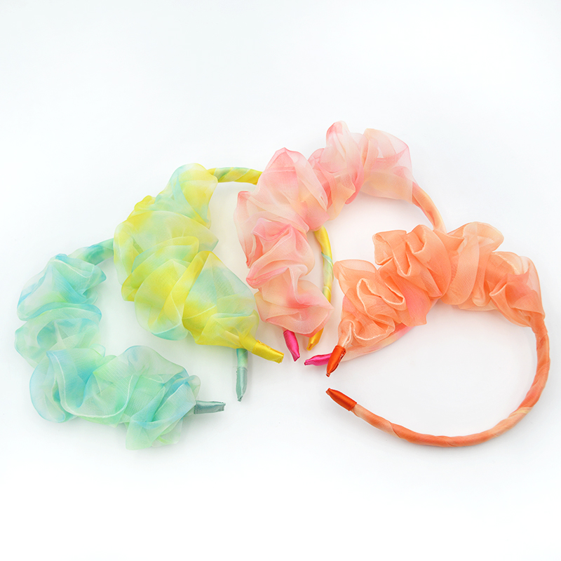 Gordon Ribbons Fashion Girls Princess Hairband Flower Chiffon Hair Band Sweet Fairy Hair Accessories For Girls