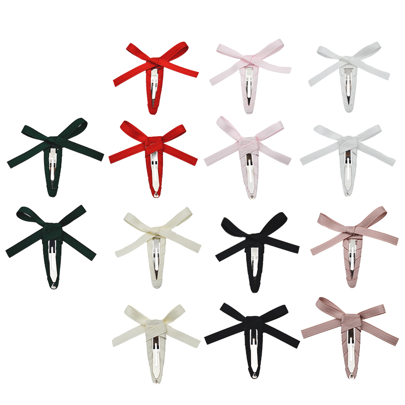 Gordon Ribbons Polyester Ribbon Knot Hair Bows Sample Hair Bow With Metal Clip For Baby Girls