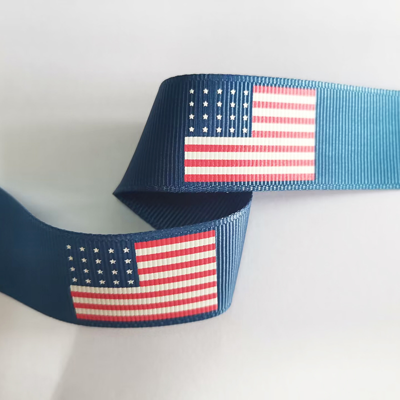 Gordon Ribbons American Flag Grosgrain Ribbon 25mm wide for decoration