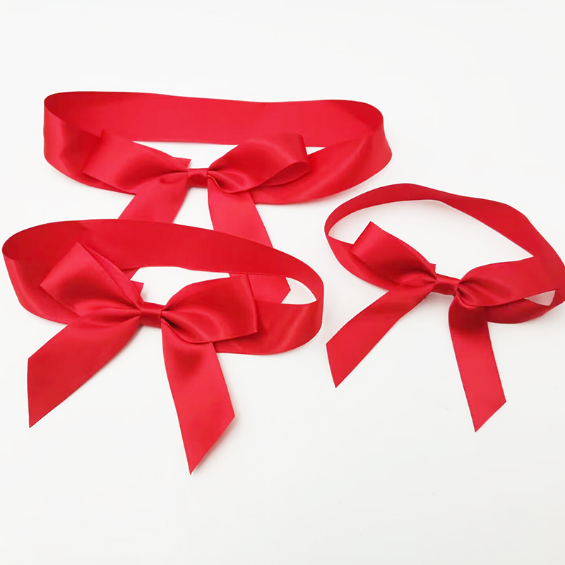 Gordon Ribbons Cheap wholesale Adjustable Stretch Red Bow for Gift Packing Elastic Stretch Loop Bands Gift Bow Pre tied