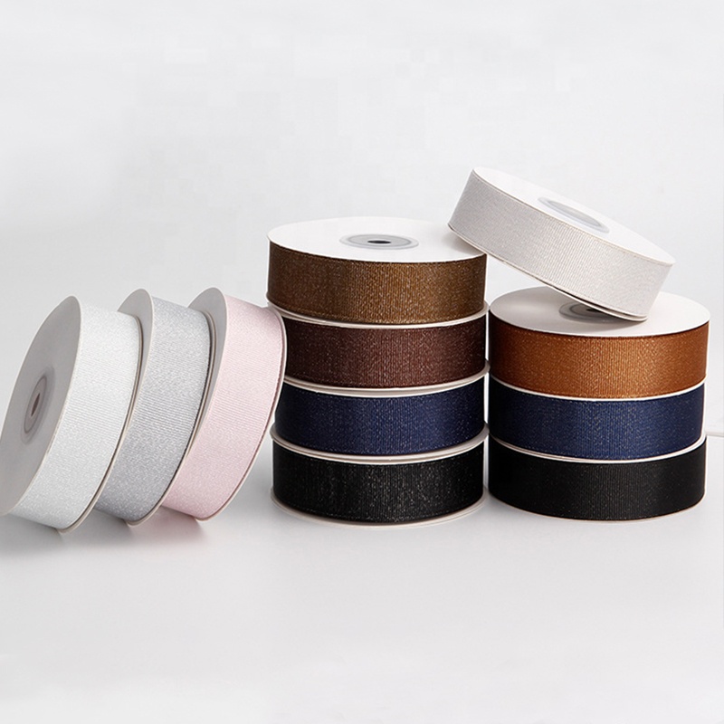 Gordon Ribbons gift wrapping tape 16 mm grosgrain ribbon with gold silver glitter valentines grosgrain ribbon for gift packaging