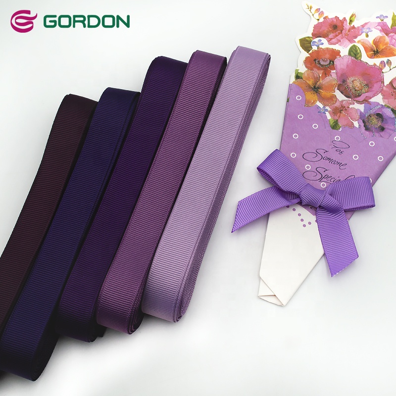 Gordon Ribbons in stock free sample china factory wholesale 78 grosgrain ribbon ribbon gross gift tape ruban emballage cadeau